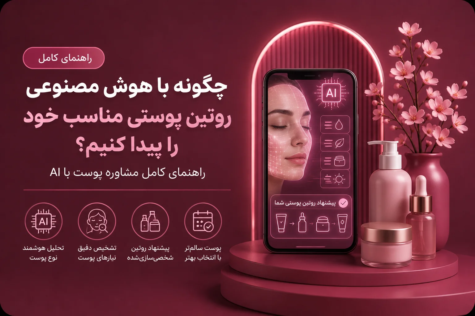 چگونه با هوش مصنوعی روتین پوستی مناسب خود را پیدا کنیم؟ راهنمای کامل مشاوره پوست با AI