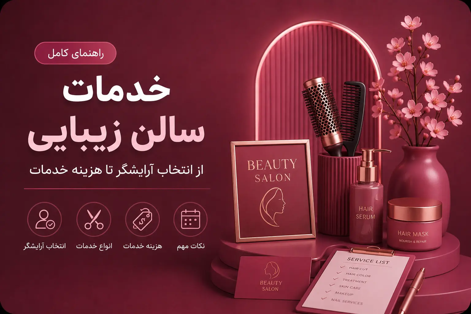 راهنمای کامل خدمات سالن زیبایی؛ از انتخاب آرایشگر تا هزینه خدمات