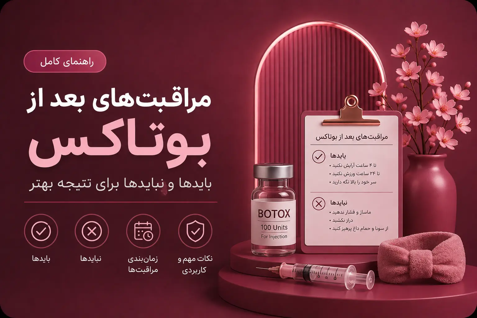 مراقبت‌های بعد از بوتاکس؛ بایدها و نبایدها برای نتیجه بهتر