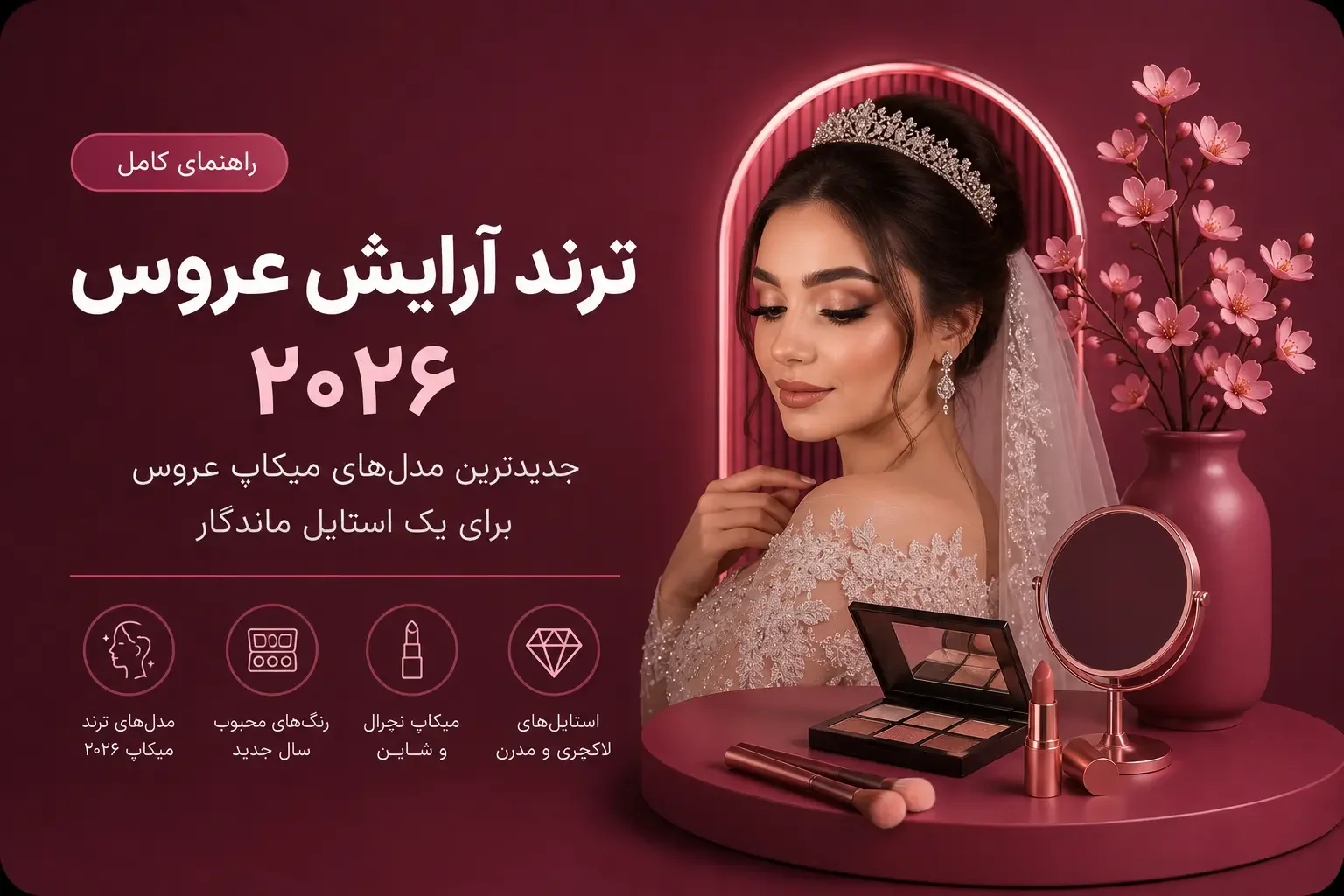 ترند آرایش عروس ۲۰۲۶؛ جدیدترین مدل‌های میکاپ عروس برای یک استایل ماندگار