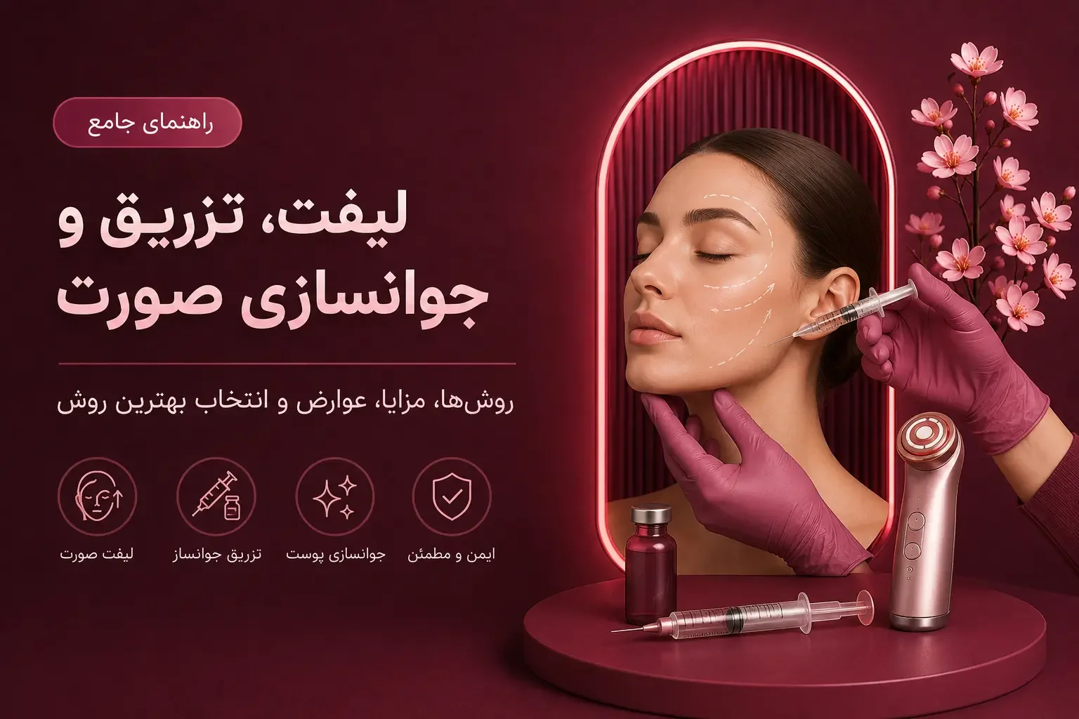 راهنمای جامع لیفت، تزریق و جوانسازی صورت؛ روش‌ها، مزایا، عوارض و انتخاب بهترین روش
