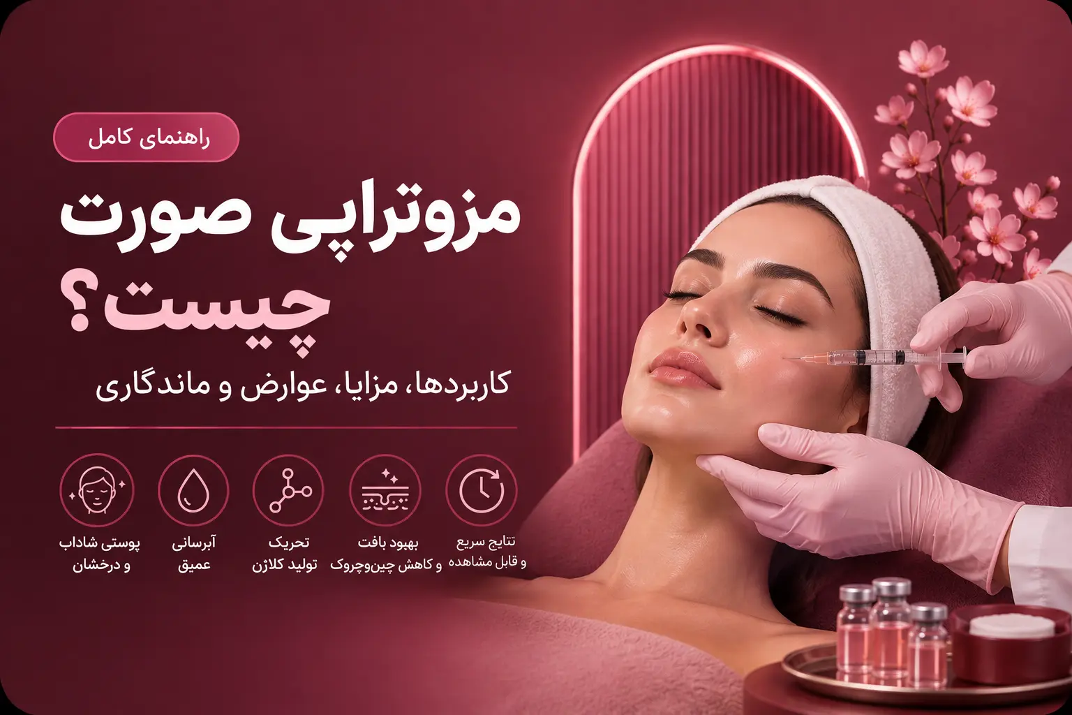 مزوتراپی صورت چیست؟ کاربردها، مزایا، عوارض و ماندگاری