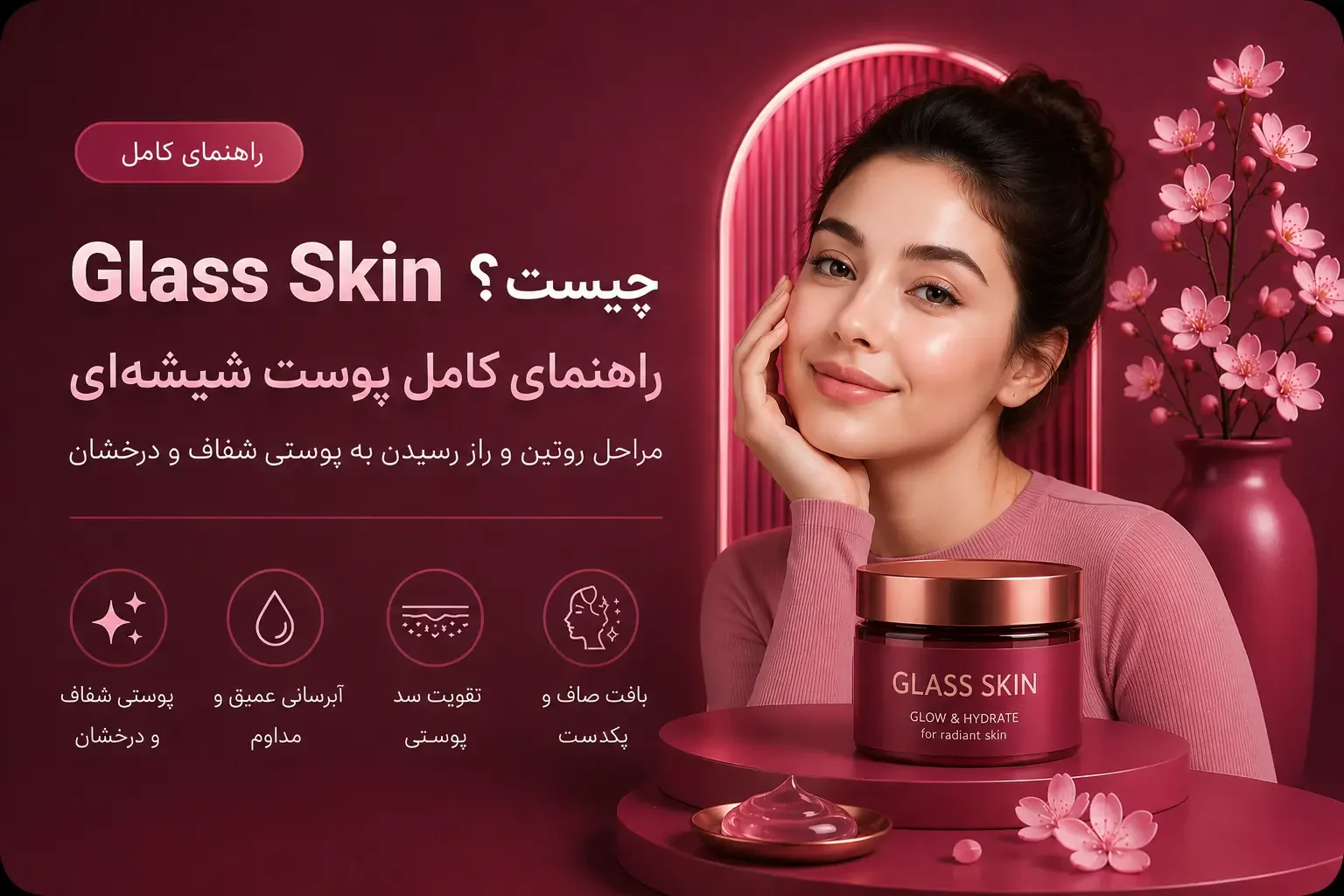 Glass Skin چیست؟ راهنمای کامل پوست شیشه‌ای، مراحل روتین و راز رسیدن به پوستی شفاف و درخشان