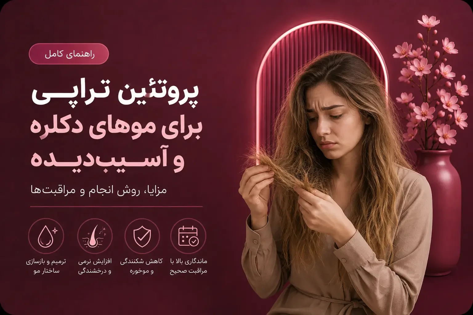 پروتئین تراپی برای موهای دکلره و آسیب‌دیده؛ مزایا، روش انجام و مراقبت‌ها