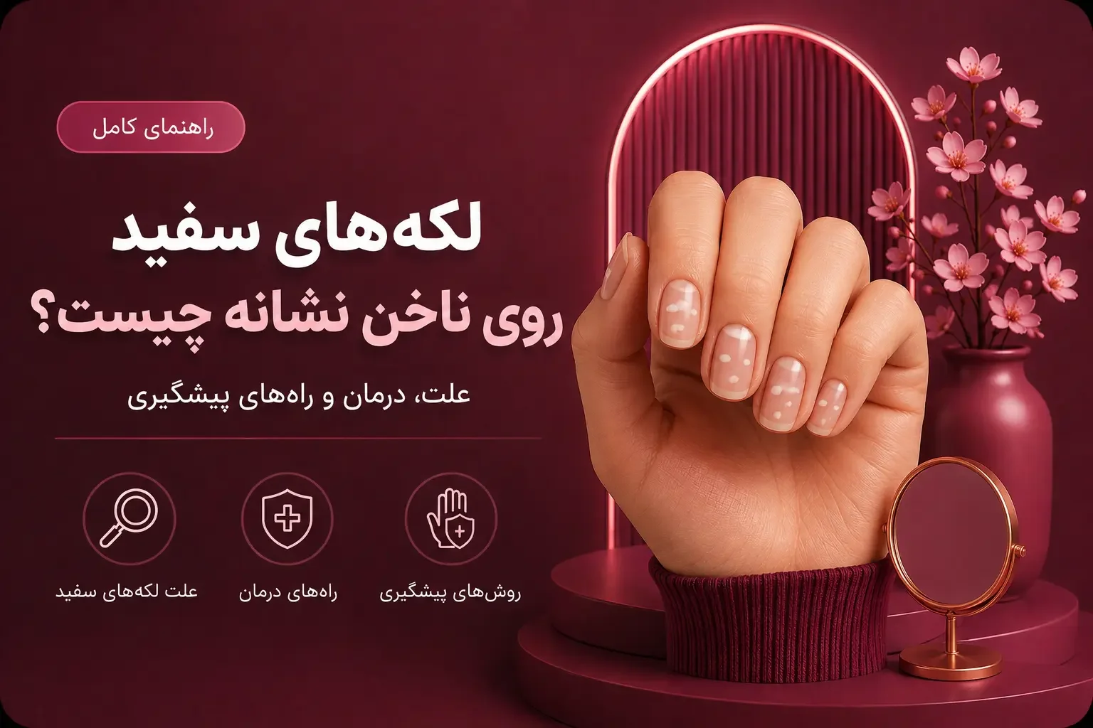 لکه‌های سفید روی ناخن نشانه چیست؟ علت، درمان و راه‌های پیشگیری